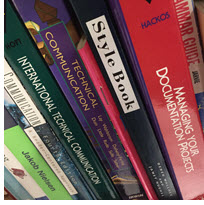 Shelf of attractive technical communication tomes